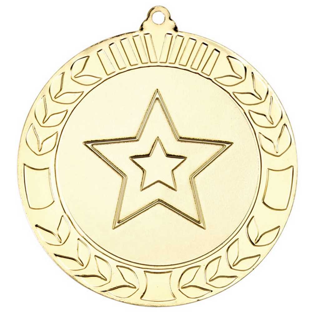WREATH MEDAL (2in CENTRE) GOLD - 2.75in