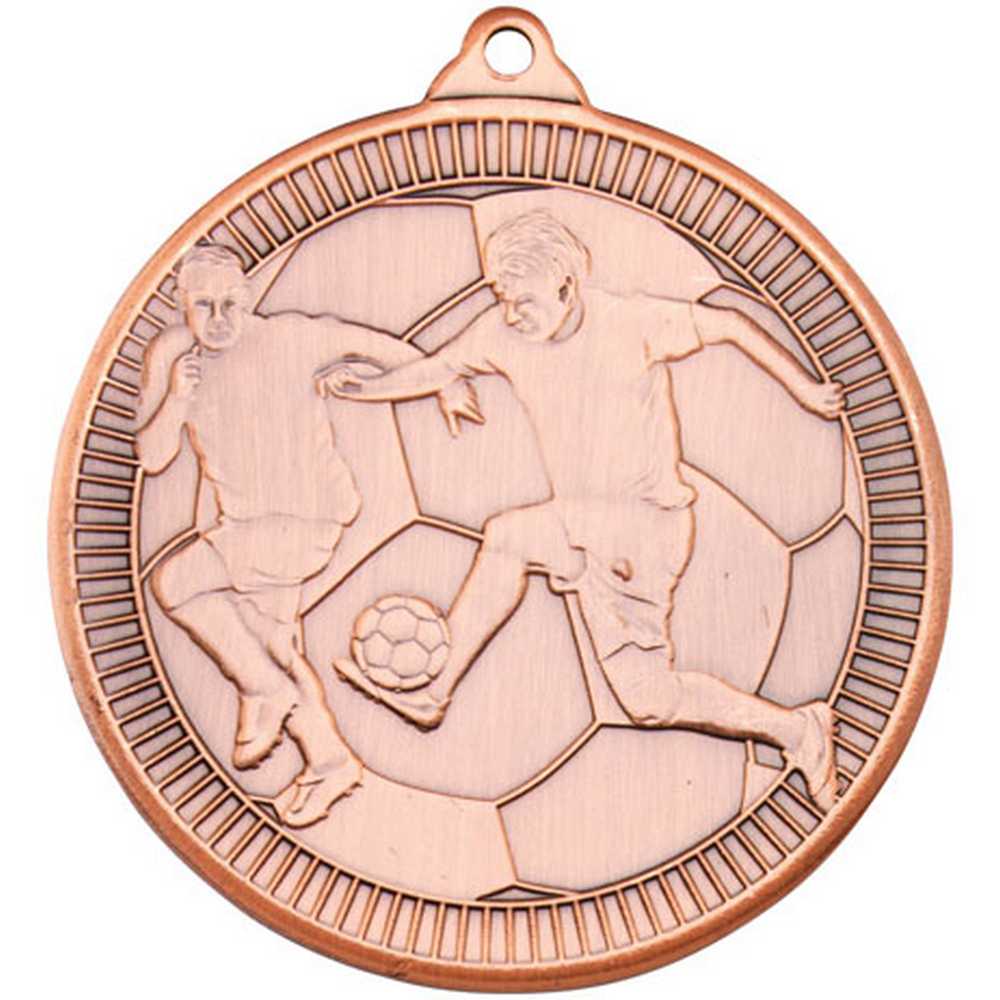 FOOTBALL 'MULTI LINE' MEDAL BRONZE - 2in