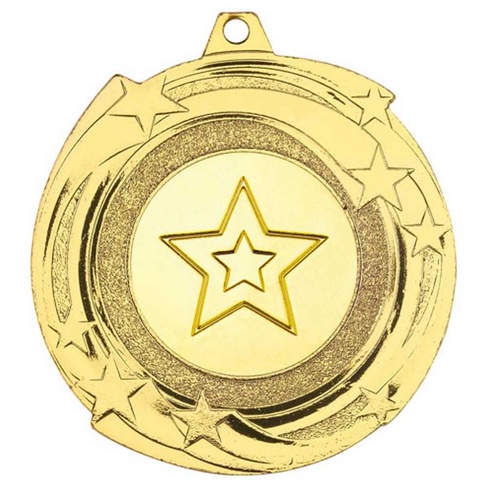 STAR CYCLONE MEDAL (1in CENTRE) GOLD - 2in