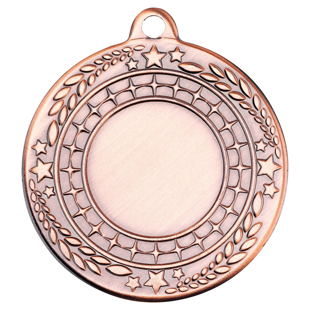 STARS AND LEAF MEDAL (1in CENTRE) BRONZE - 2in