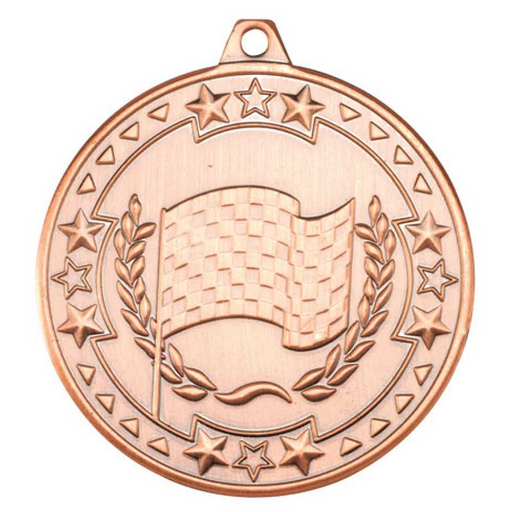MOTOR SPORT TRI STAR MEDAL BRONZE - 2in