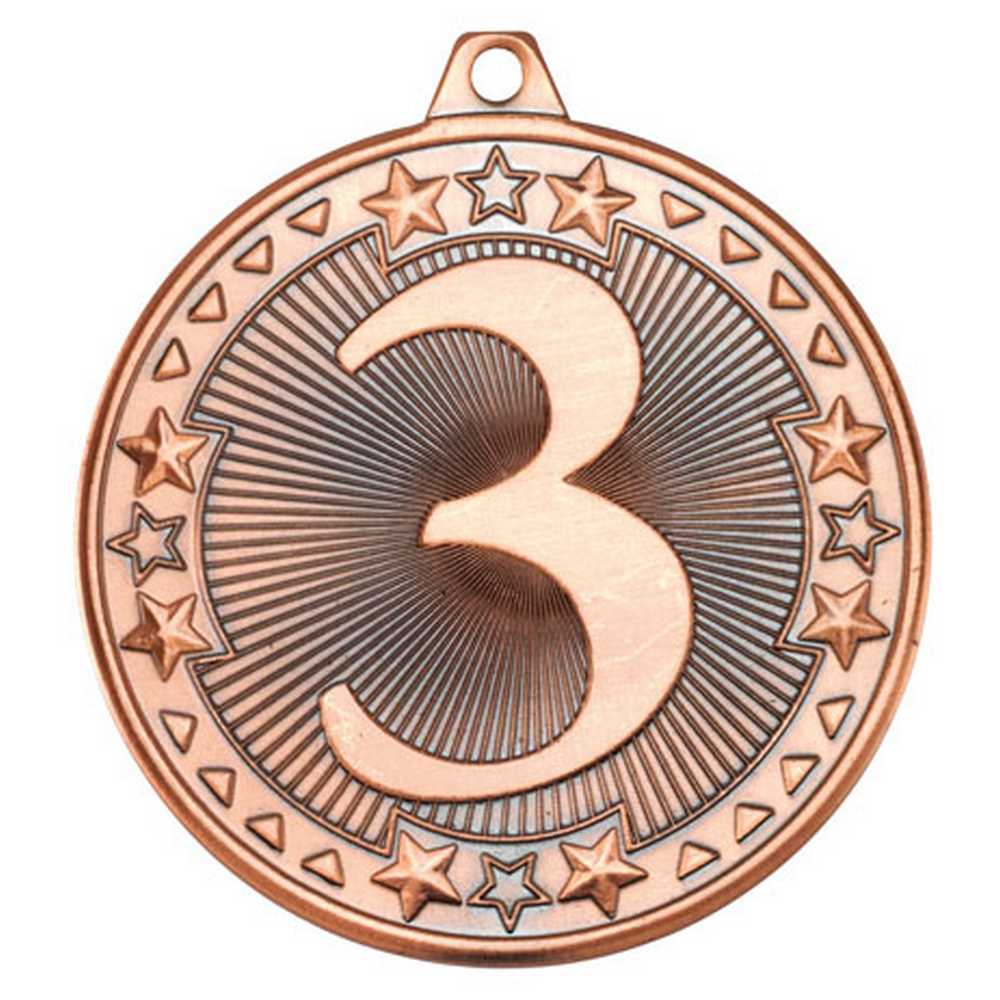TRI STAR MEDAL 3RD BRONZE - 2in