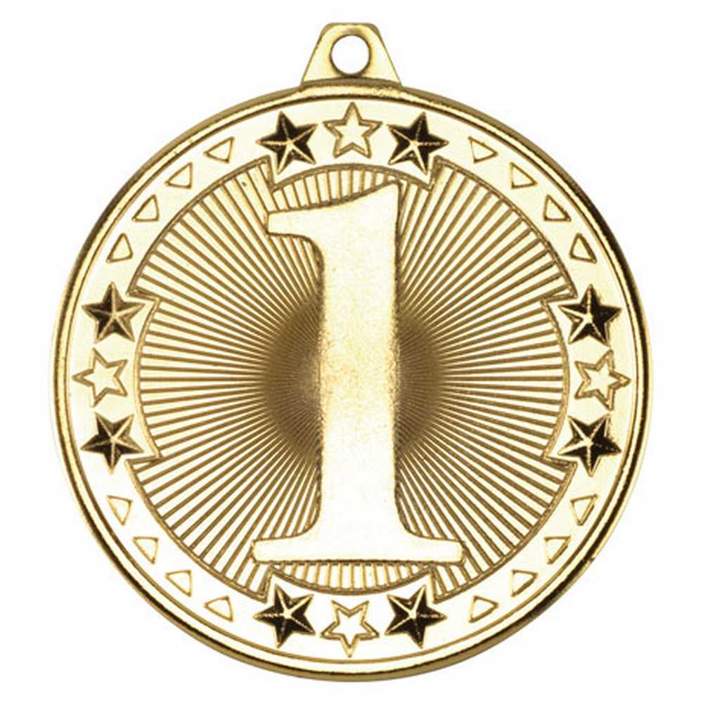 TRI STAR MEDAL 1ST GOLD - 2in