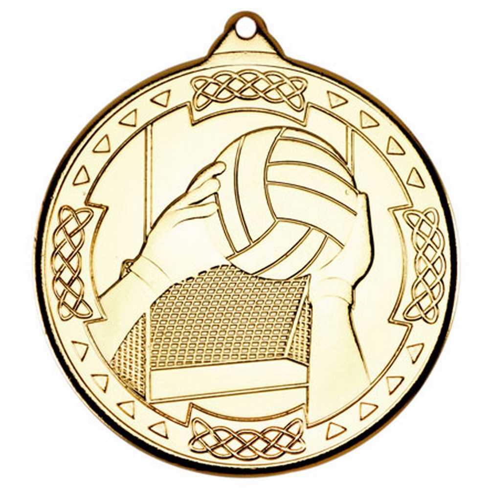 GAELIC FOOTBALL CELTIC MEDAL GOLD - 2in