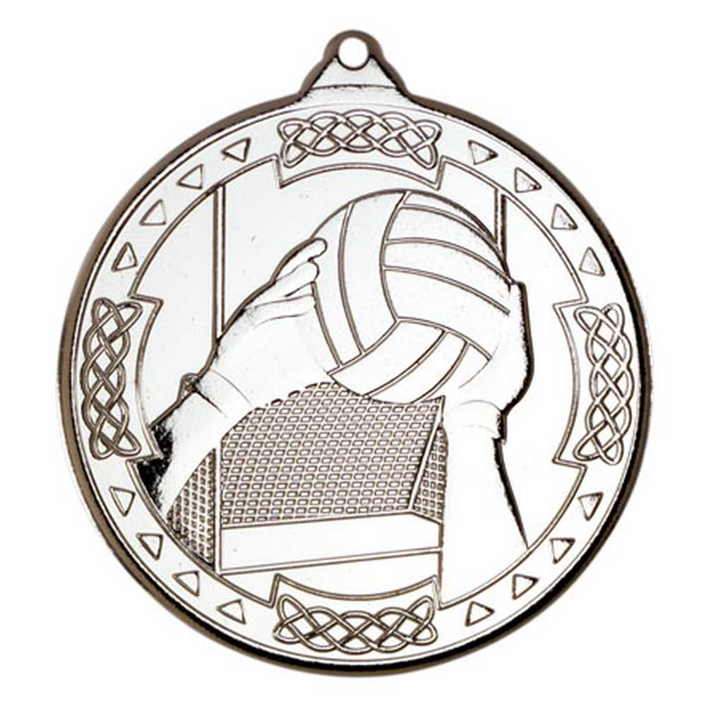 GAELIC FOOTBALL CELTIC MEDAL SILVER - 2in