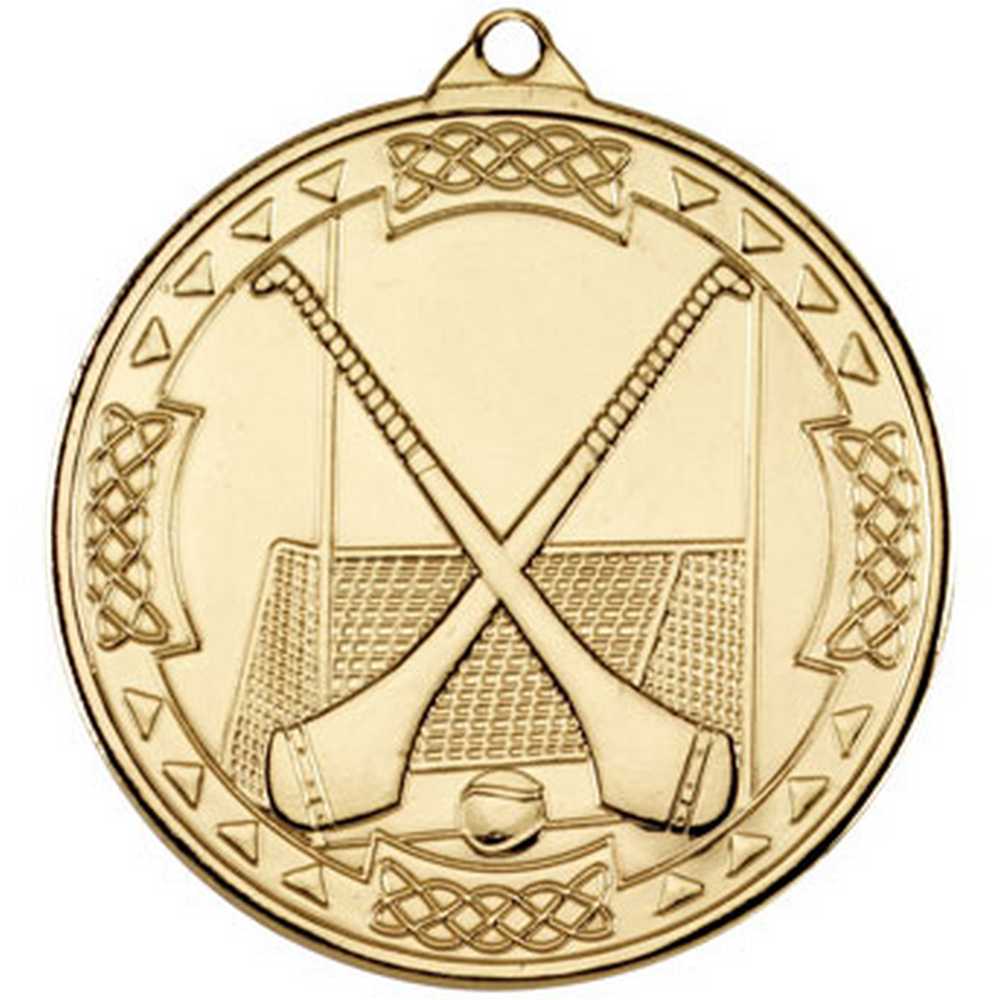 HURLING CELTIC MEDAL GOLD - 2in