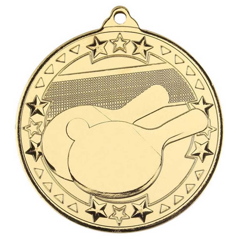 TABLE TENNIS TRI STAR MEDAL GOLD - 2in