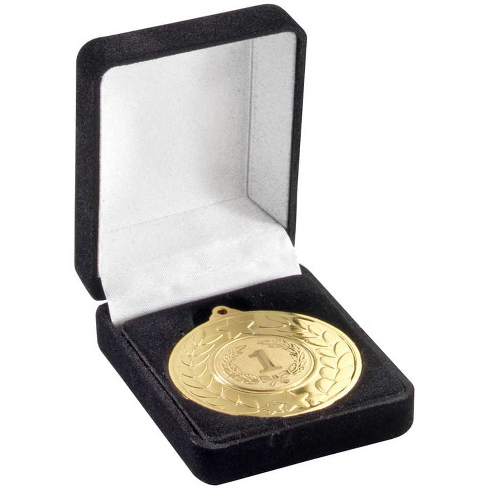 DELUXE BLACK MEDAL BOX (40/50mm RECESS) - 3in