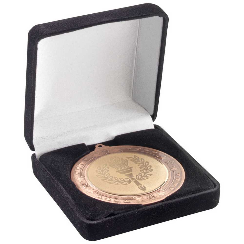 DELUXE BLACK MEDAL BOX (50/60/70mm RECESS) - 3.5in