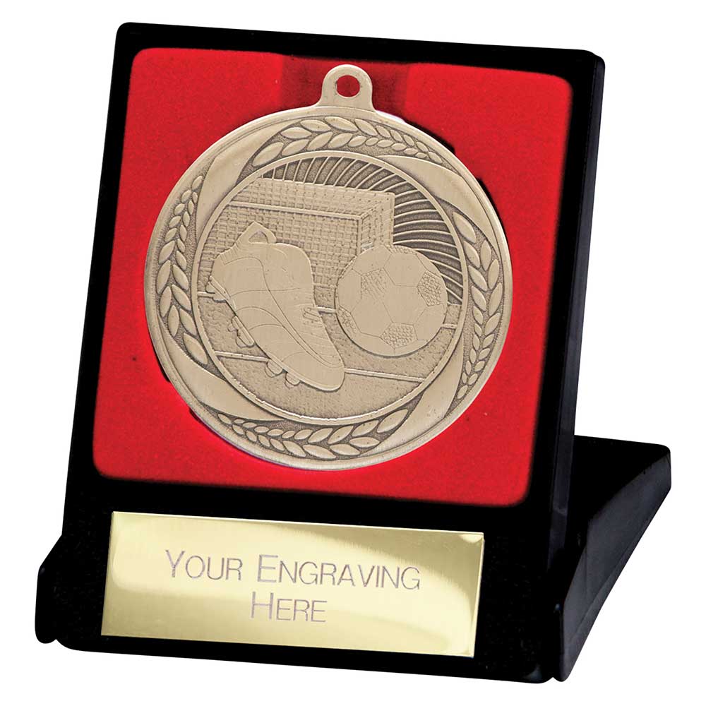 Typhoon Football Medal & Box Gold 55mm