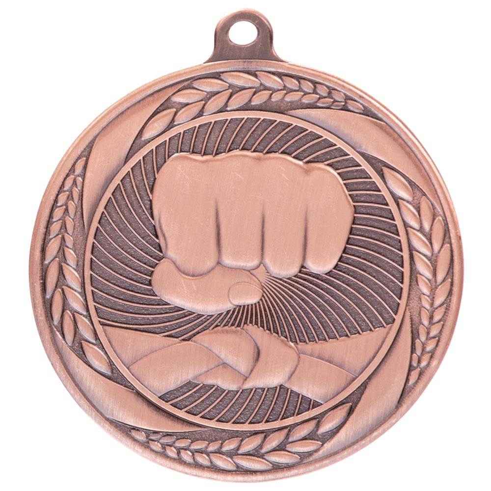 Typhoon Martial Arts Medal Antique Bronze 55mm