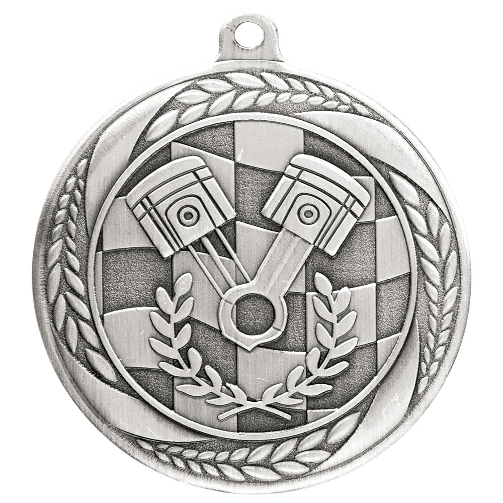 Typhoon Motorsport Medal Antique Silver 55mm