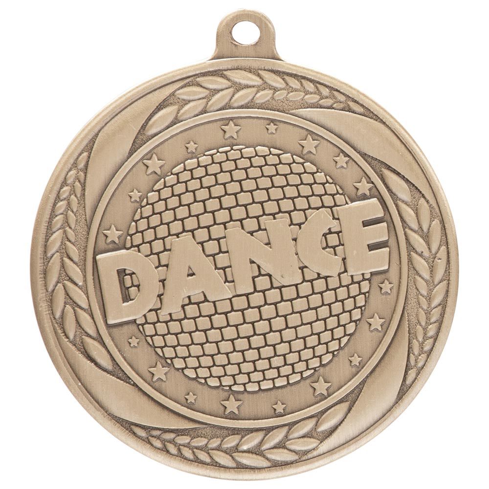 Typhoon Dance Medal Antique Gold 55mm