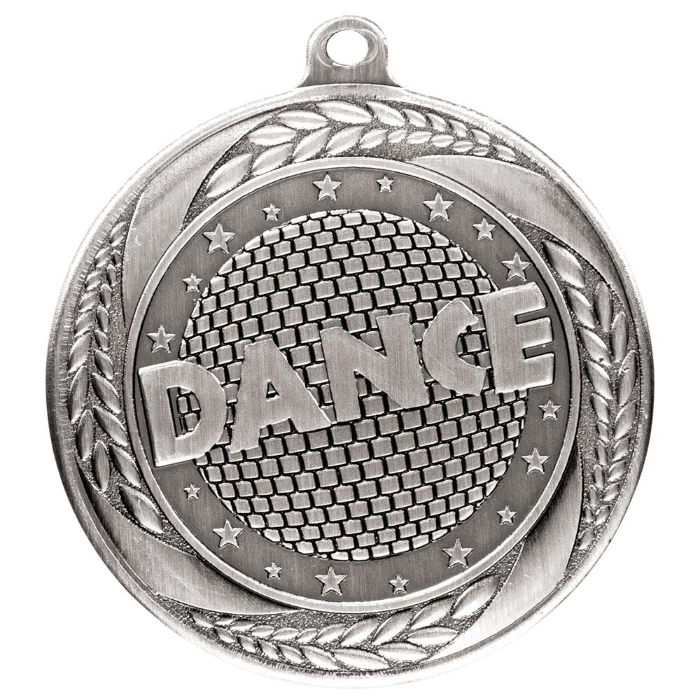 Typhoon Dance Medal Antique Silver 55mm