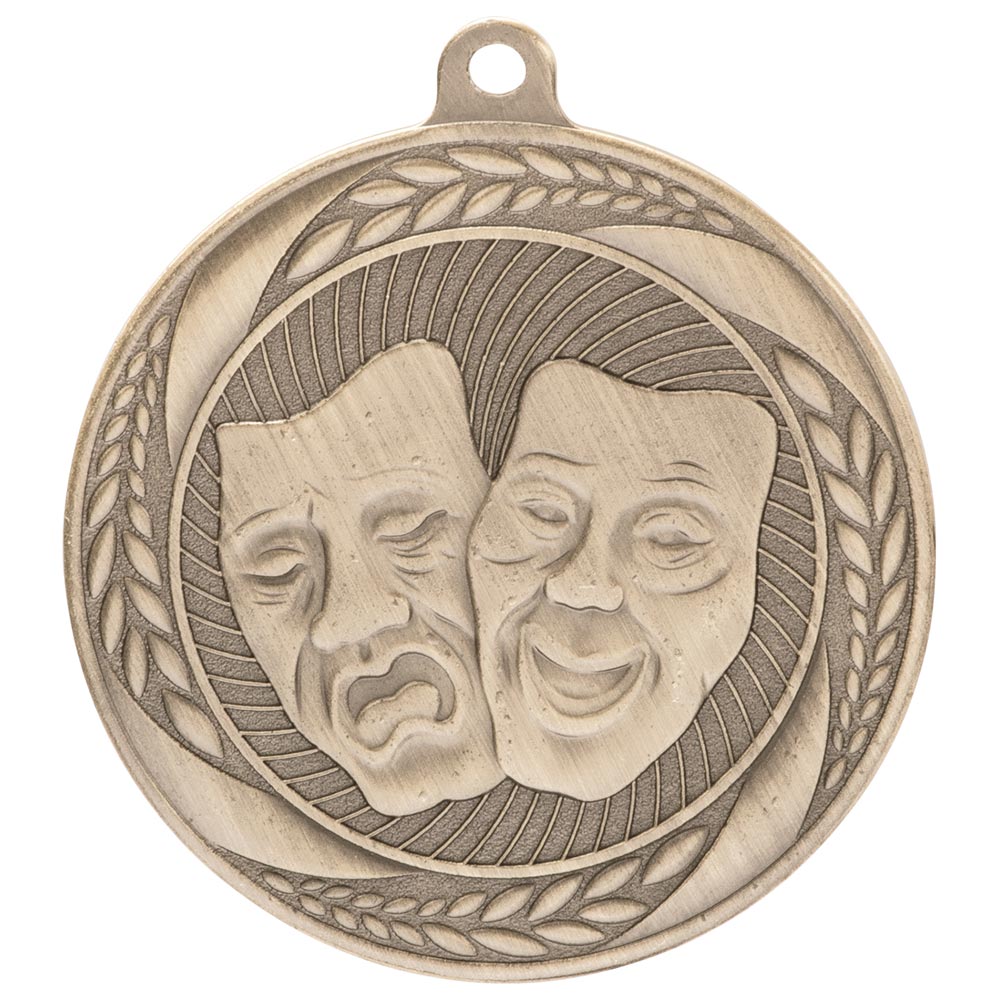 Typhoon Drama Medal Antique Gold 55mm