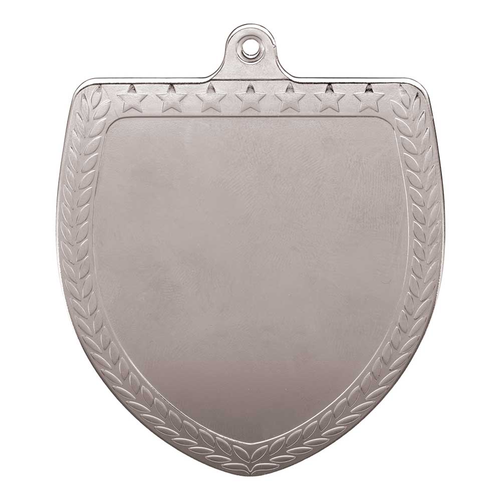 Cobra Shield Medal Bright Silver 75mm