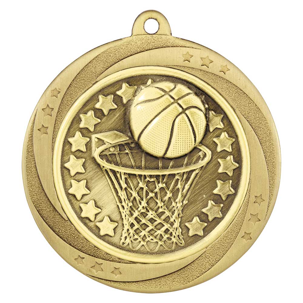 Superstar Basketball Medal Gold 60mm