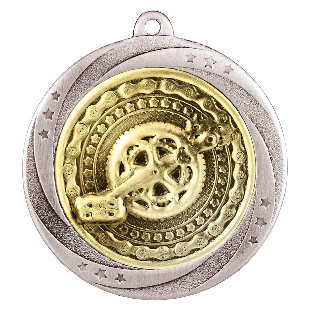 Superstar Cycling Medal Silver 60mm