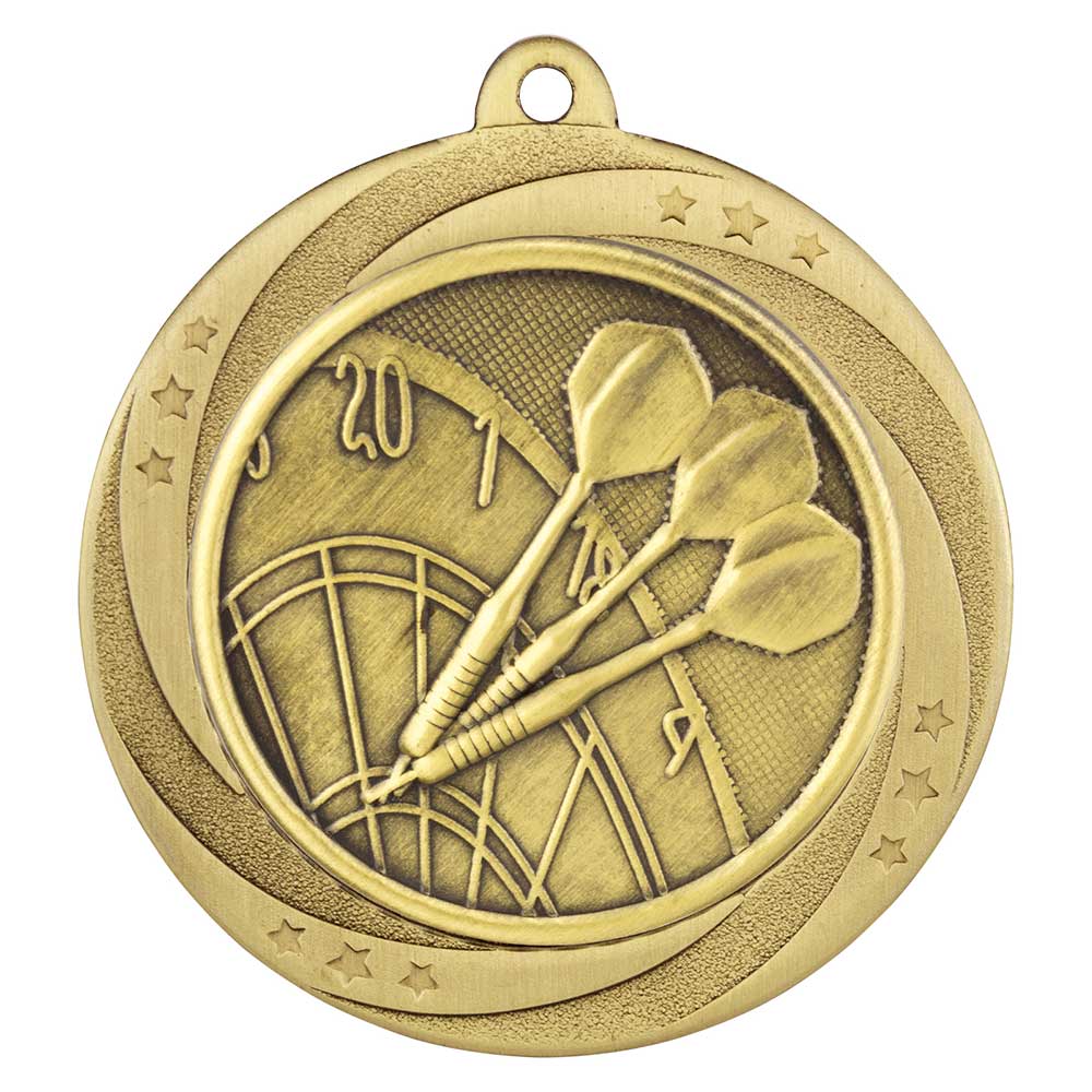 Superstar Darts Medal Gold 60mm