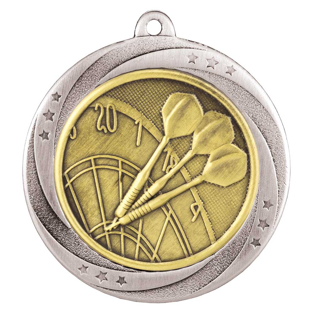Superstar Darts Medal Silver 60mm