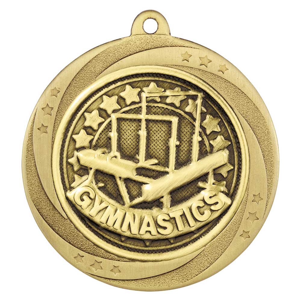 Superstar Gymnastics Medal Gold 60mm