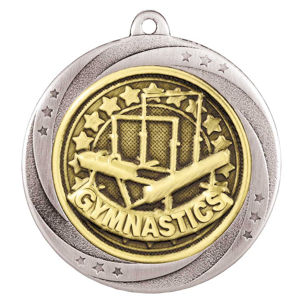 Superstar Gymnastics Medal Silver 60mm