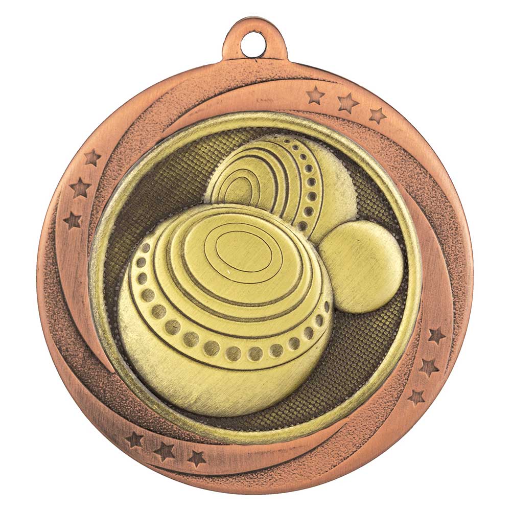 Superstar Lawn Bowls Medal Bronze 60mm