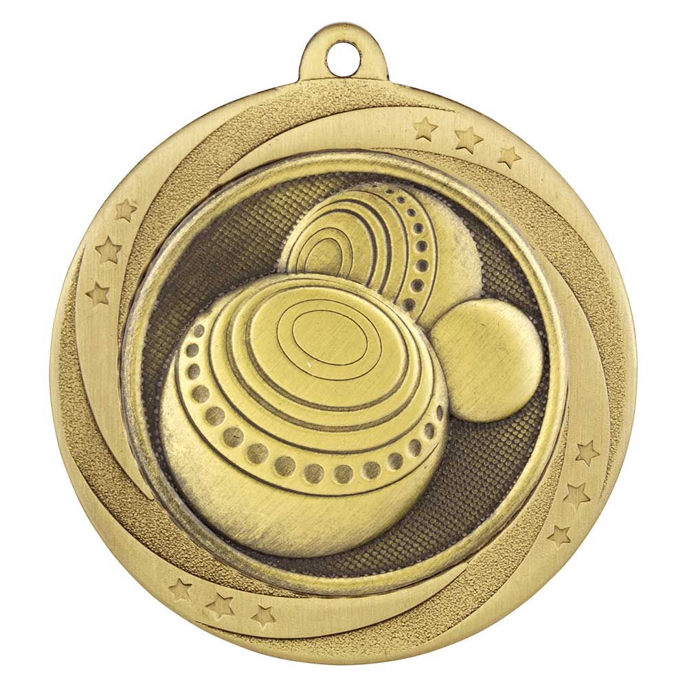 Superstar Lawn Bowls Medal Gold 60mm