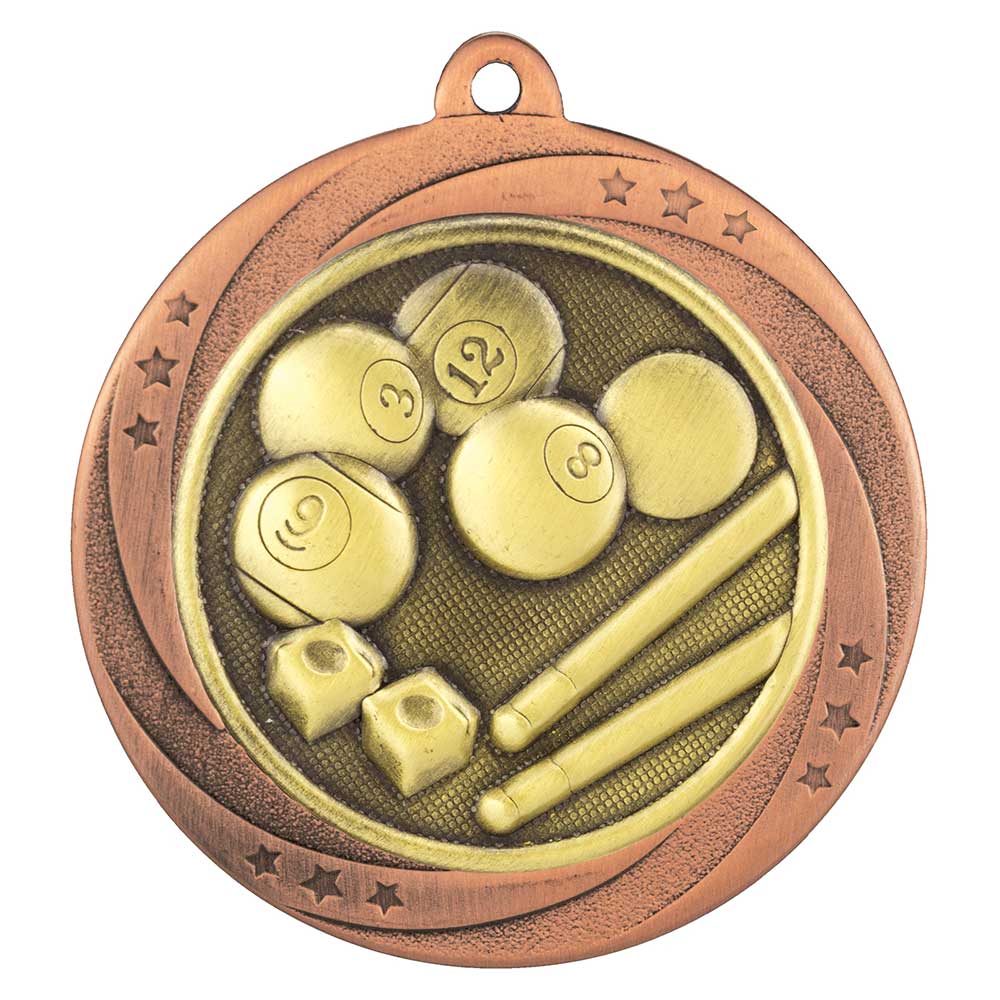 Superstar Pool Medal Bronze 60mm
