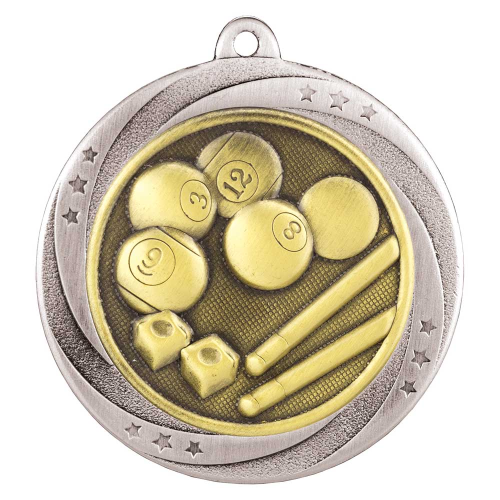 Superstar Pool Medal Silver 60mm