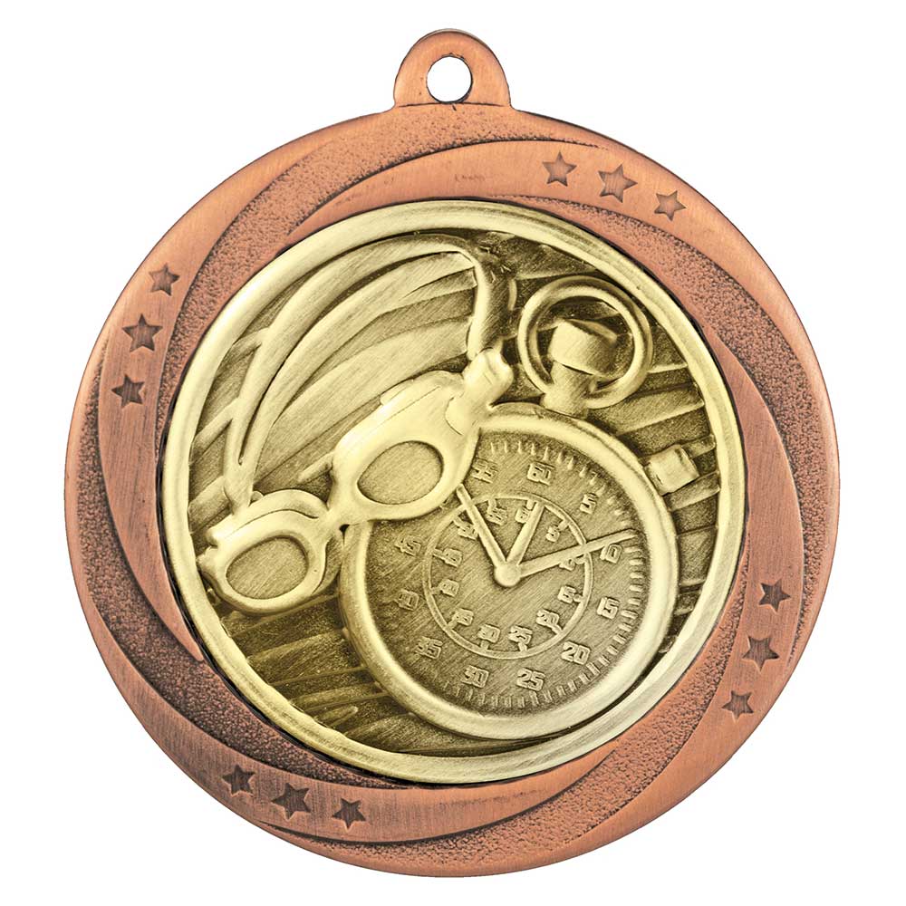Superstar Swimming Medal Bronze 60mm