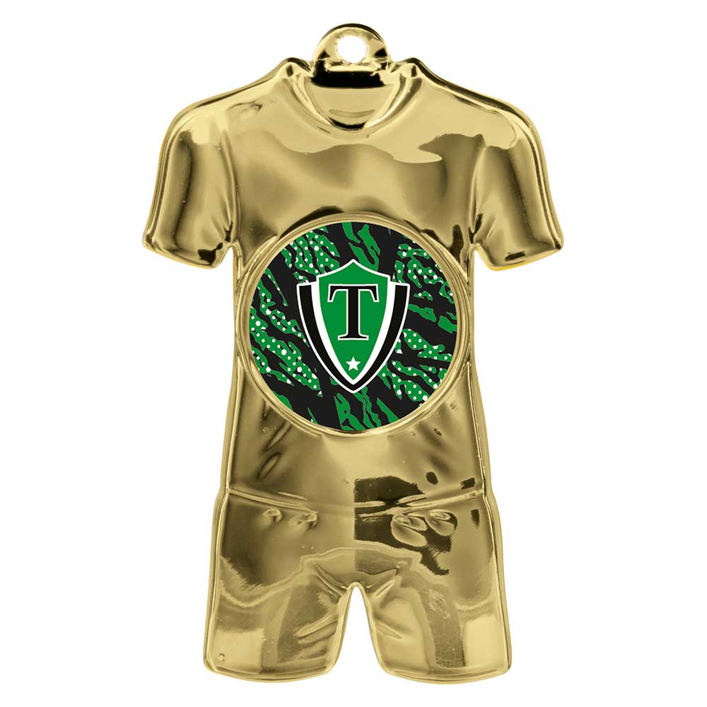 Invincible Football Shirt & Short Medal Gold 80mm