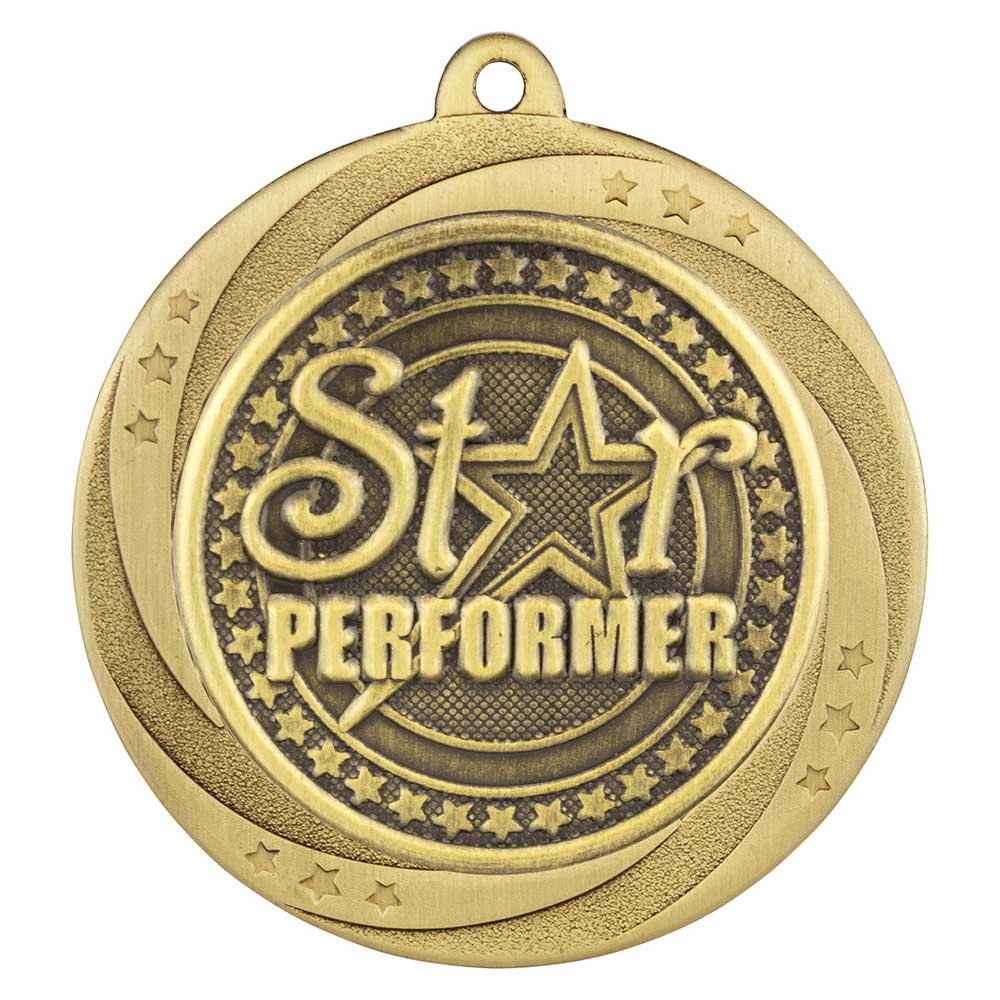 Superstar Star Performer Medal Gold 60mm
