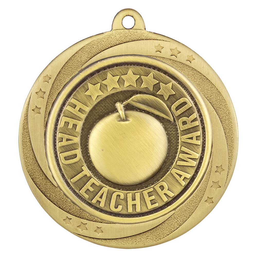 Superstar Head Teacher Medal Gold 60mm