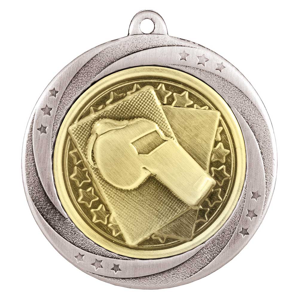 Superstar Referee Medal Silver 60mm