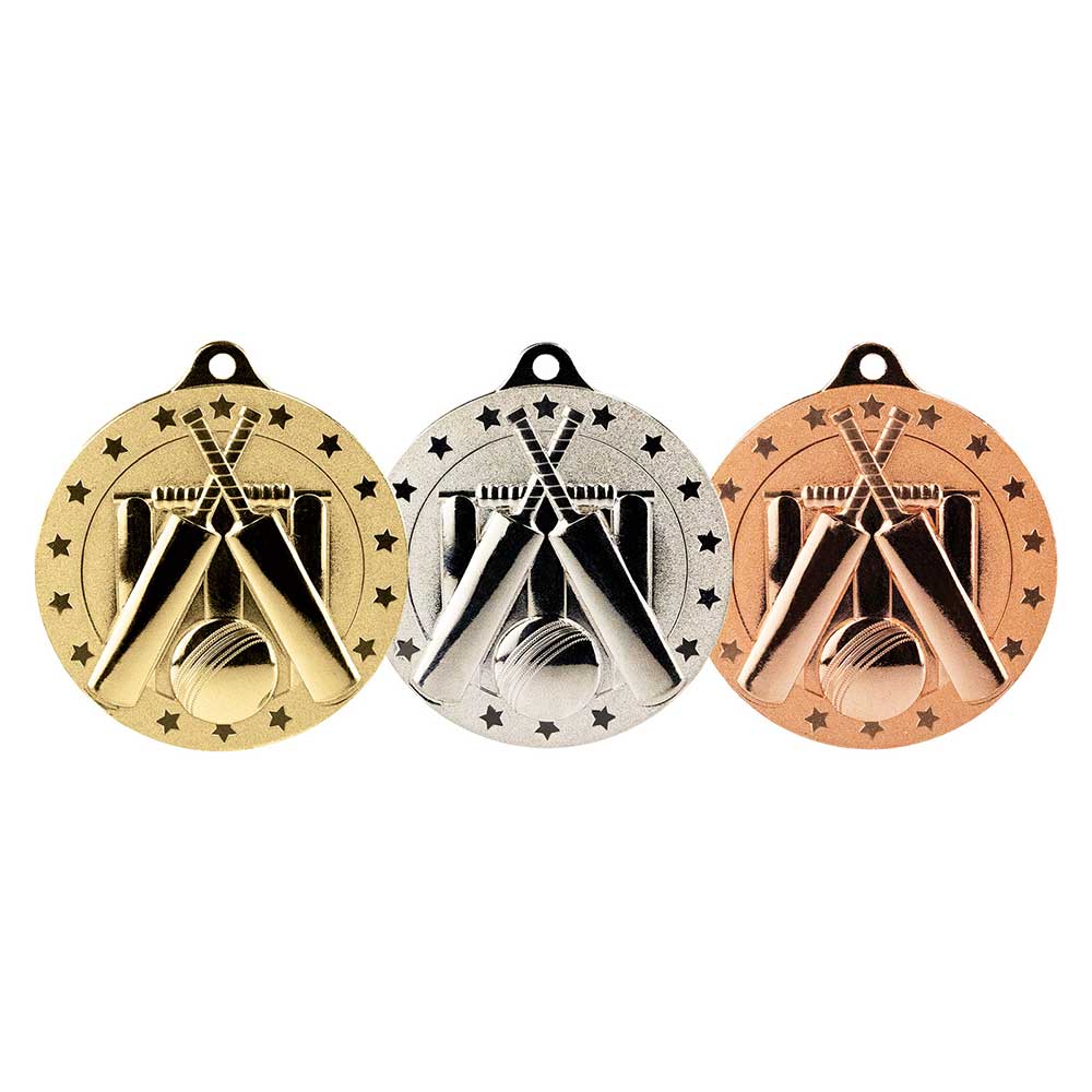 Cascade Stars Cricket Medal Bronze 50mm