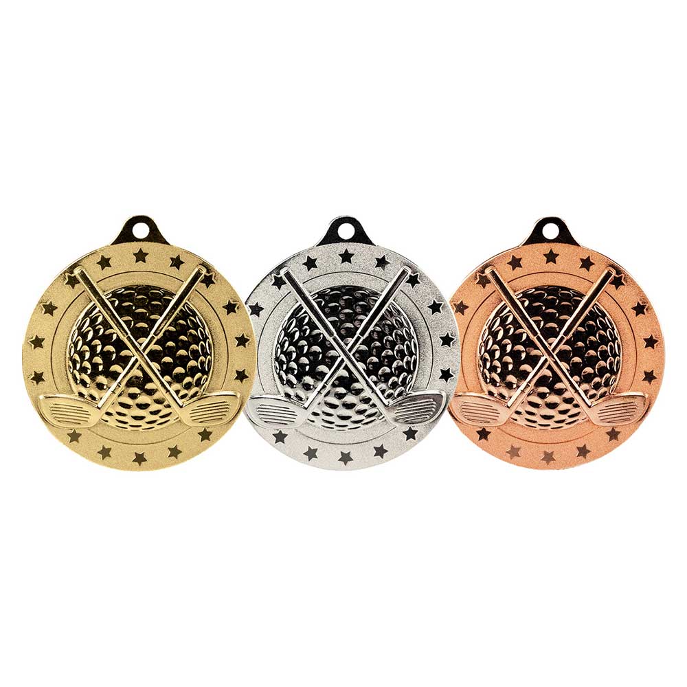 Cascade Stars Golf Medal Silver 50mm