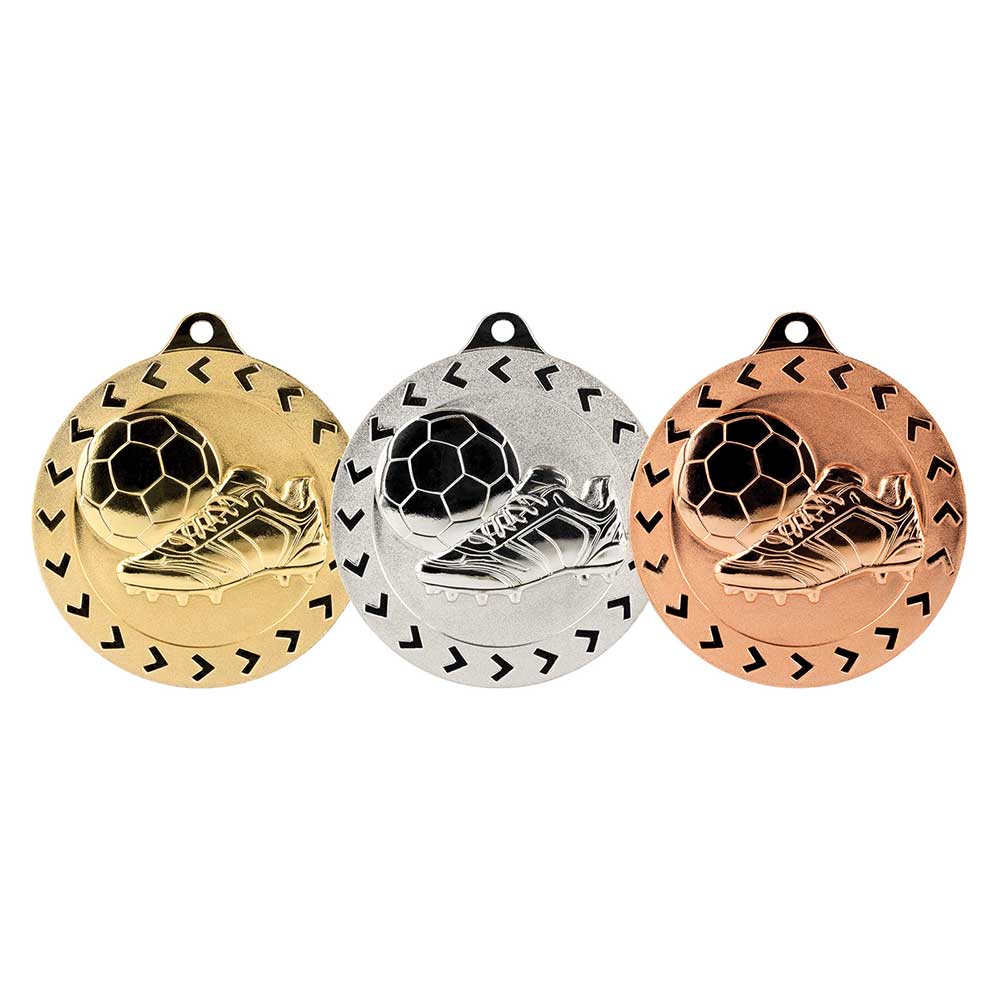 Cascade Stars Football Boot & Ball Medal Gold 70mm