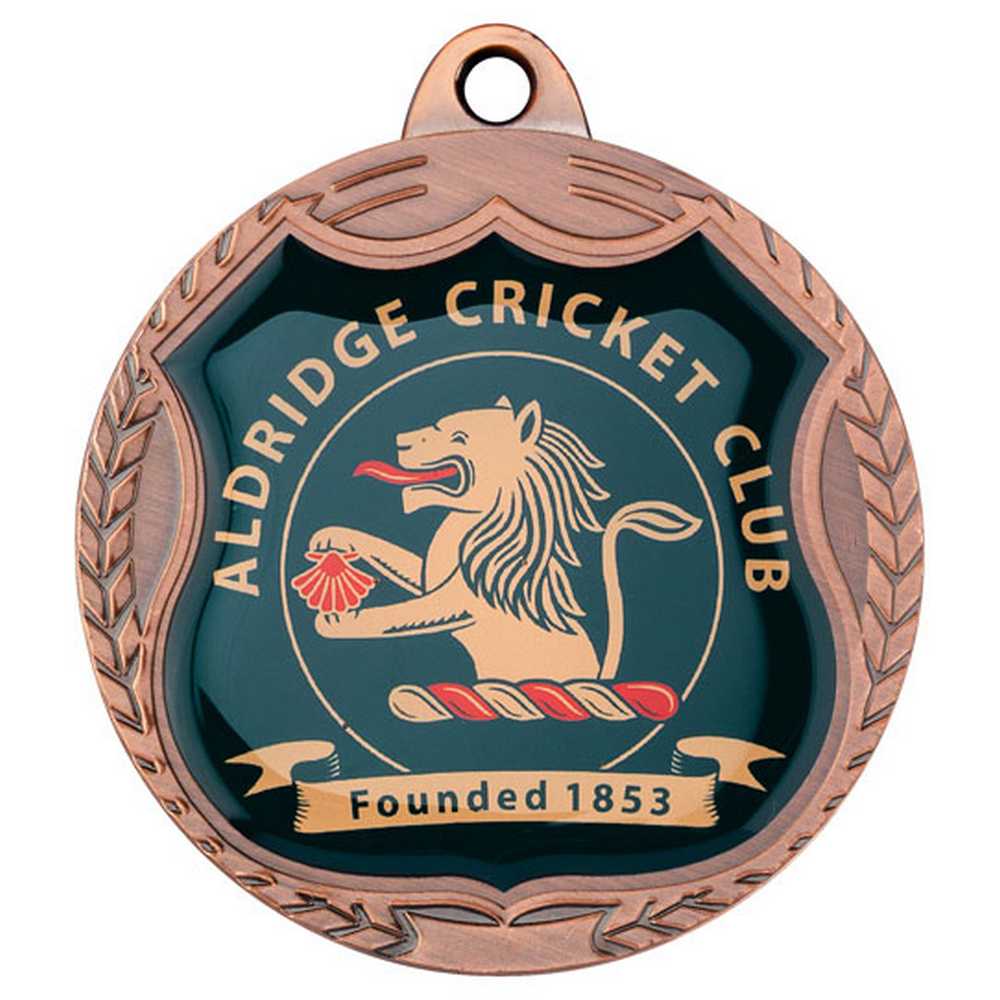 WREATH MEDAL (TAKES SP-SHIELD CENTRE) BRONZE - 2.75in