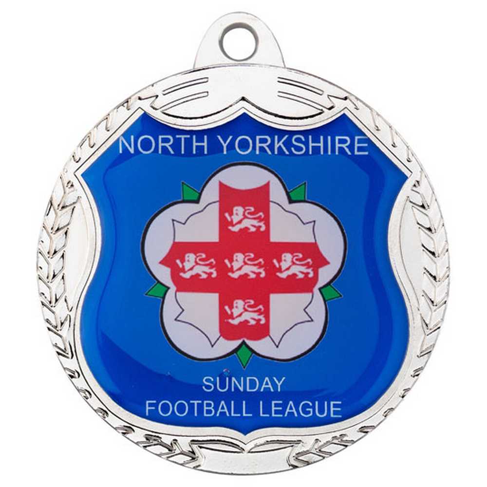 WREATH MEDAL (TAKES SP-SHIELD CENTRE) SILVER - 2.75in