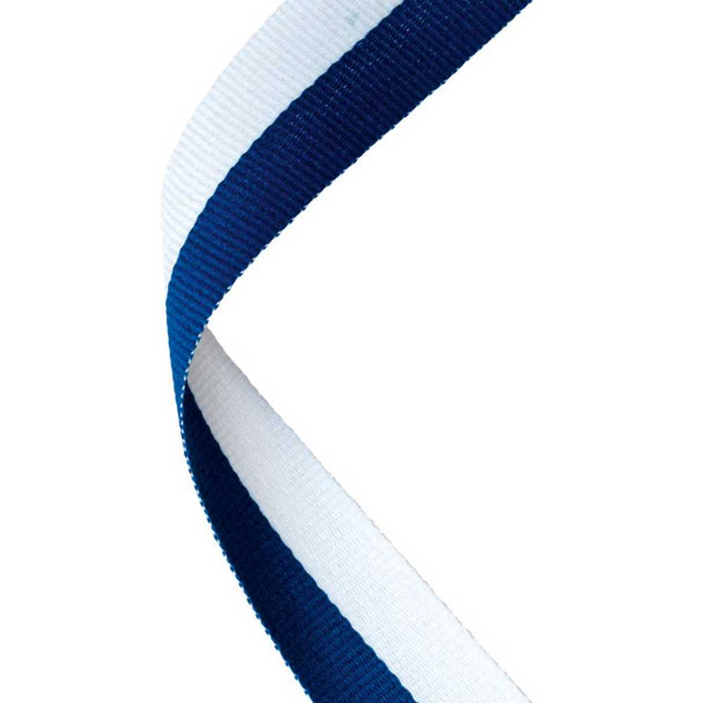 MEDAL RIBBON ROYAL BLUE/WHITE - 30 X 0.875in