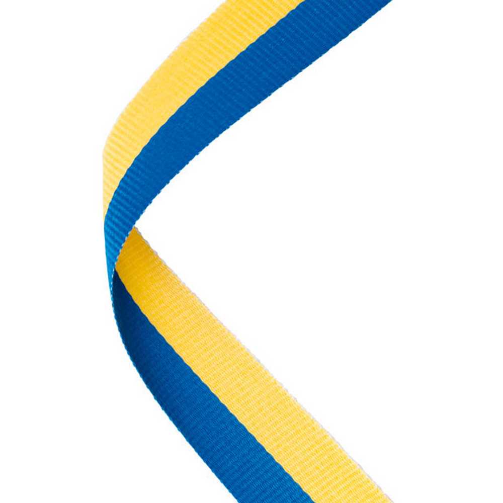 MEDAL RIBBON ROYAL BLUE/YELLOW - 30 X 0.875in