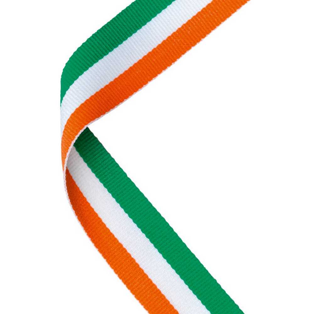 MEDAL RIBBON GREEN/WHITE/ORANGE - 30 X 0.875in