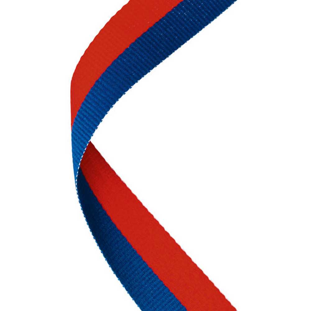 MEDAL RIBBON ROYAL BLUE/RED - 30 X 0.875in