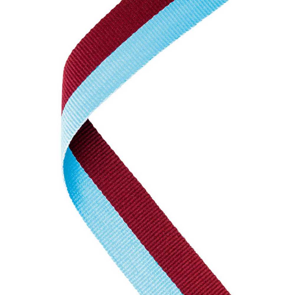 MEDAL RIBBON CLARET/LIGHT BLUE - 30 X 0.875in
