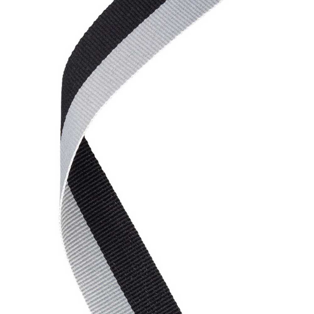 MEDAL RIBBON BLACK/GREY - 30 X 0.875in