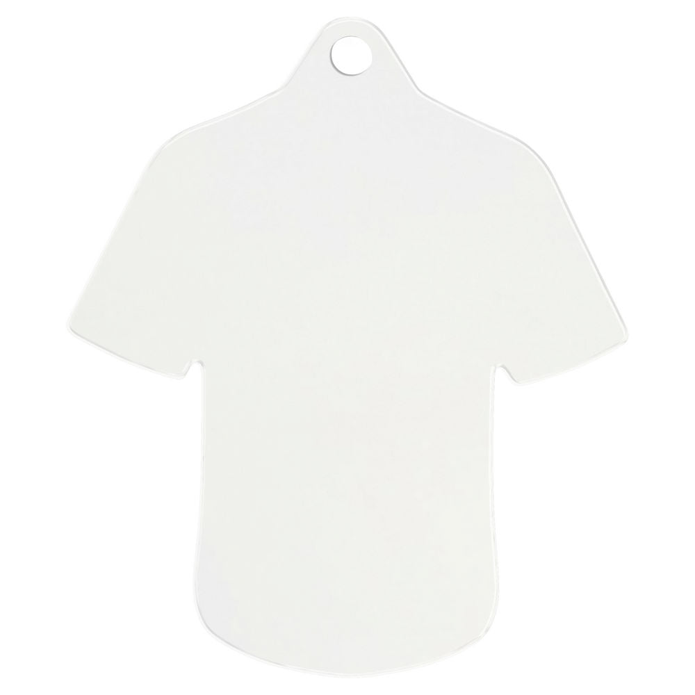 PLAIN WHITE SHIRT MEDAL USED FOR SUBLIMATION - 2.75 x 2.5in