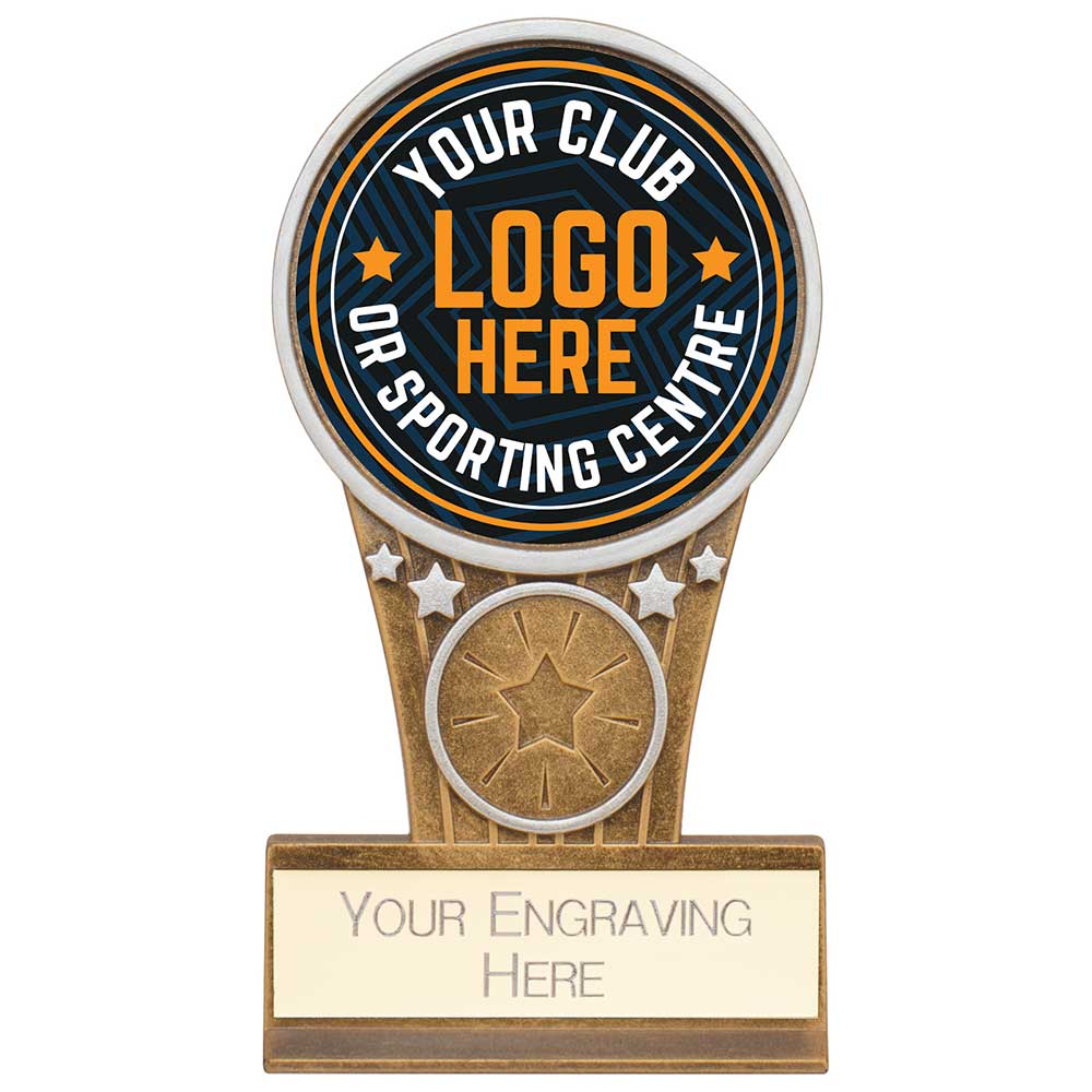 Ikon Plaque Award Antique Silver & Gold 125mm
