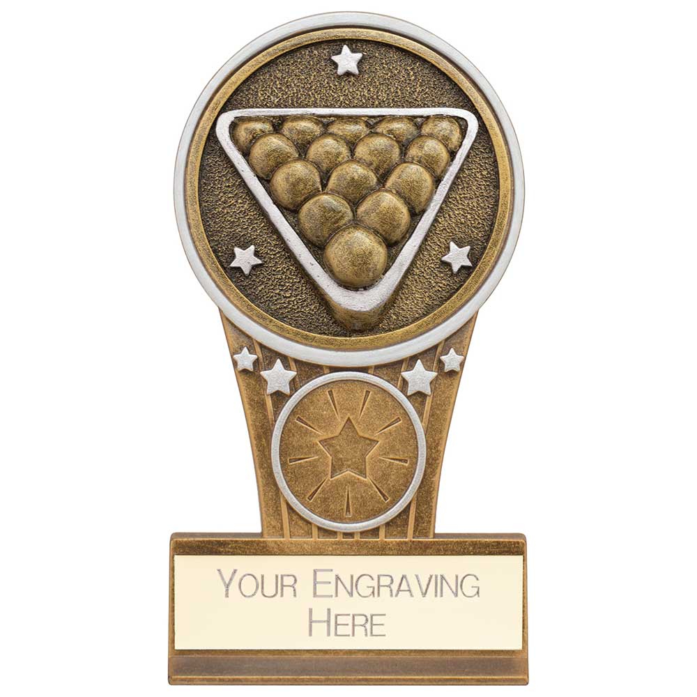 Ikon Tower Pool Plaque Award Antique Silver & Gold 125mm