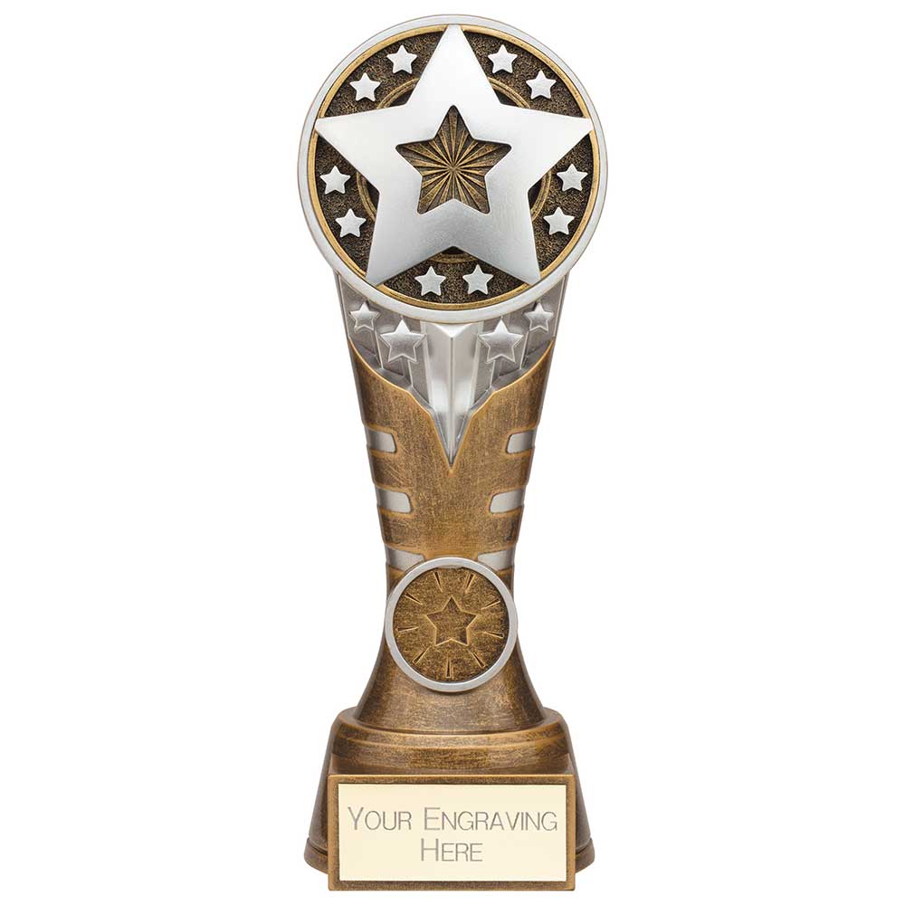 Ikon Tower Achievement Award Antique Silver & Gold 200mm